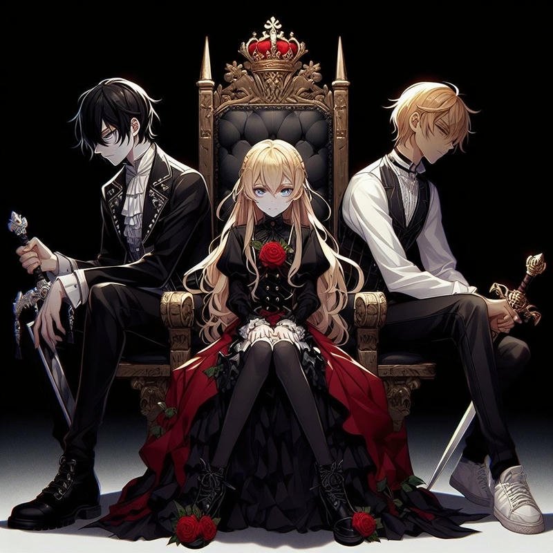 Hình ảnh anime harem rực rỡ với ánh mắt cuốn hút