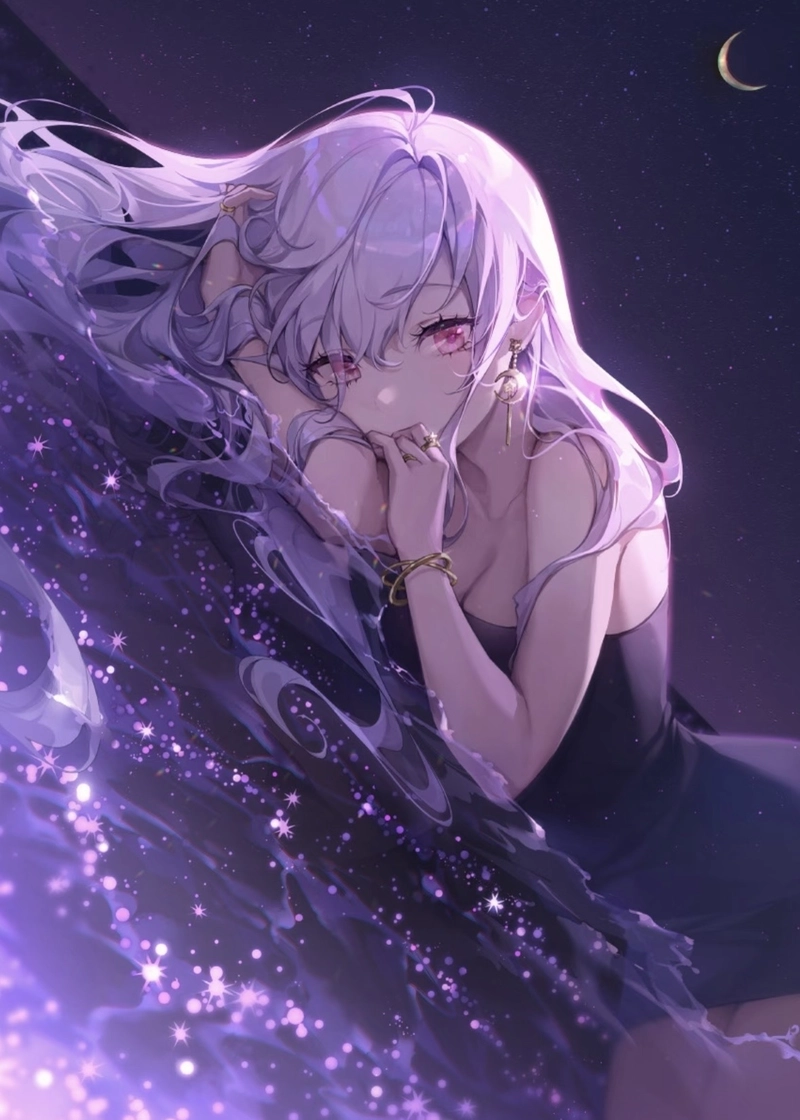 Hình ảnh anime nữ cùng biểu cảm nhẹ nhàng đáng mến