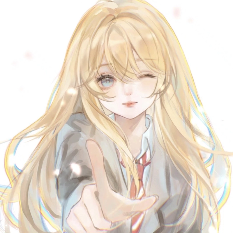 Hình ảnh anime tóc vàng cùng ánh nhìn giàu cảm xúc