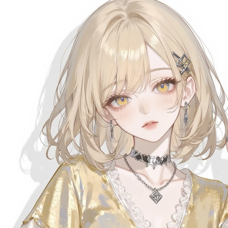 Hình ảnh anime tóc vàng cùng vẻ đẹp tinh khôi