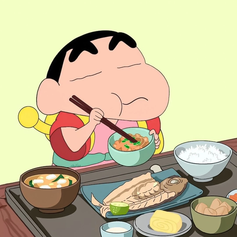 Hình ảnh mái tóc Shin cậu bé bút chì rõ từng chi tiết