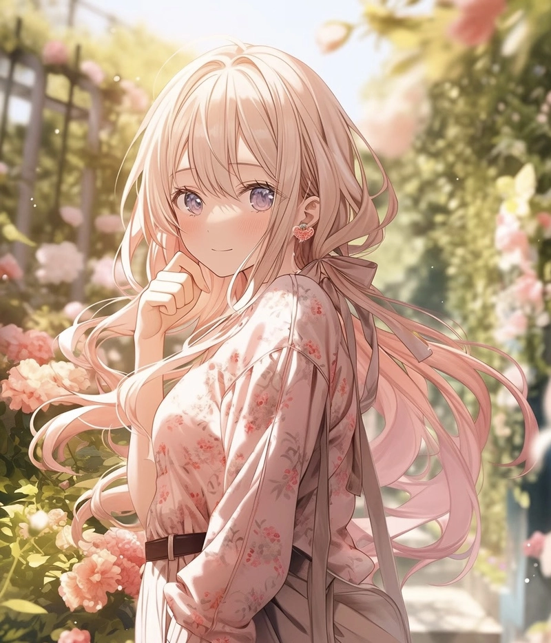 Hình ảnh ngại ngùng gái anime to tròn tạo cảm giác dễ thương