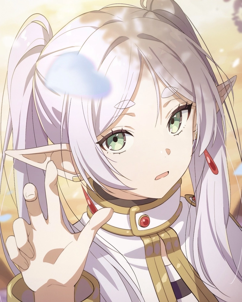 Hình ảnh nhân vật anime nữ biểu cảm dịu dàng đáng yêu
