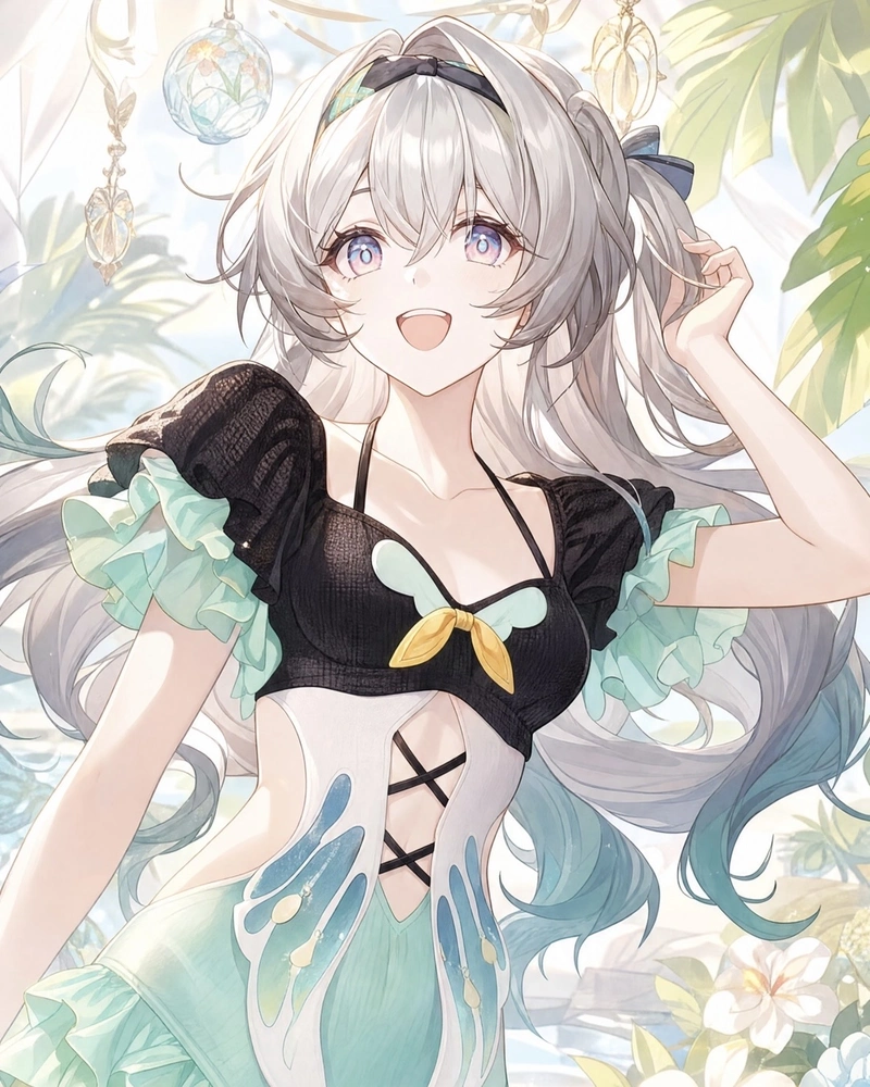 Hình ảnh nhân vật anime nữ mang thần thái duyên dáng