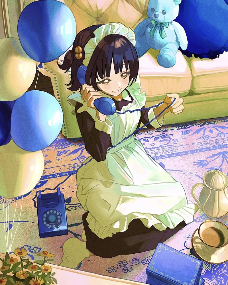 Hình ảnh nhân vật anime nữ với dáng vẻ thanh lịch tự nhiên