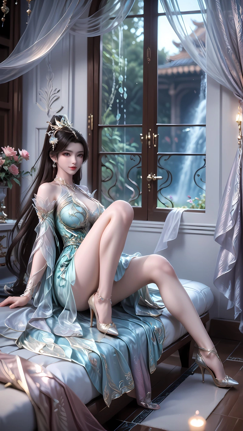 Hình ảnh sex 3D Huân Nhi body ướt át