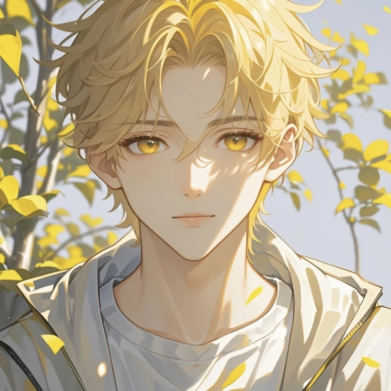 Hình anime tóc vàng với nét đẹp trẻ trung cuốn hút