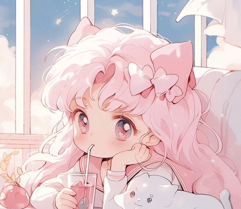 Hình avatar anime nữ đầy cảm xúc nhẹ nhàng