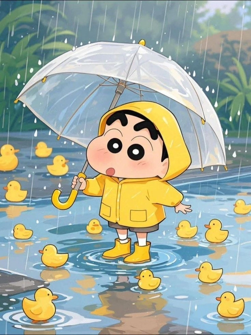 Hình biểu cảm tinh nghịch Shin cậu bé bút chì đáng yêu