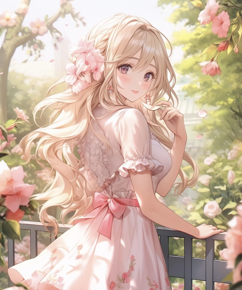 Hình dịu dàng gái anime to tròn làm rõ nét gương mặt