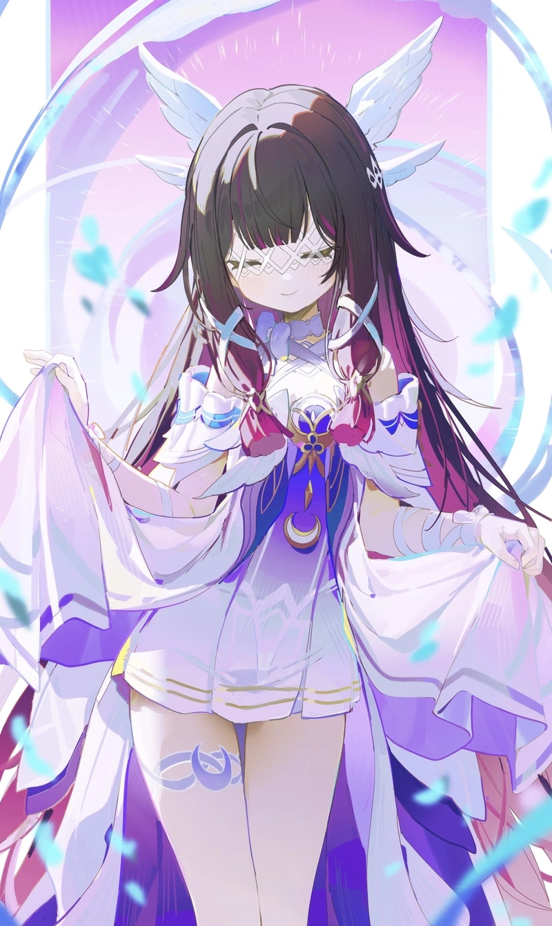 Hình nền anime nữ cùng mái tóc dài mềm mại