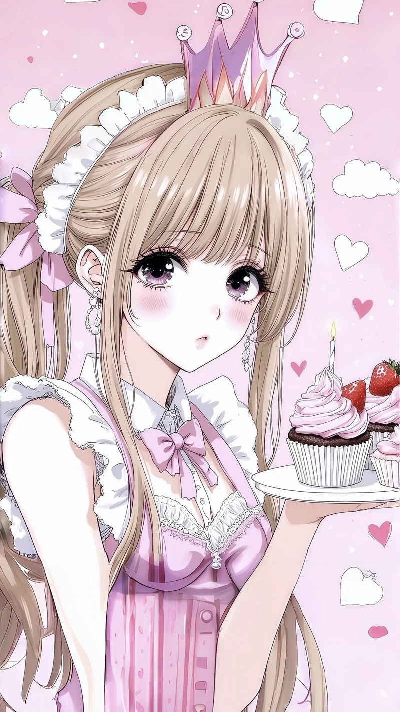 Hình nền anime nữ cùng mái tóc mềm mại tự nhiên