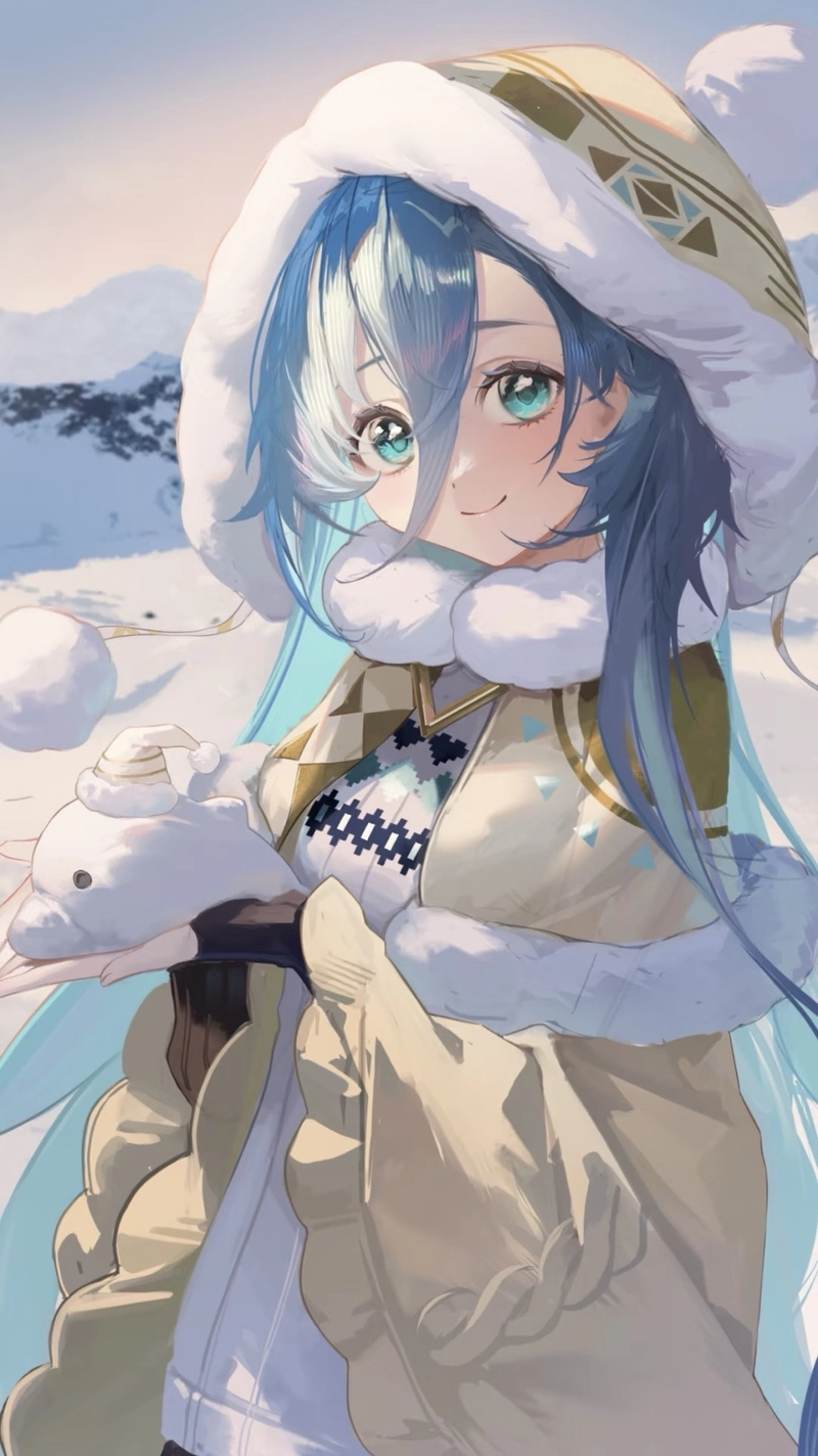 Hình nhân vật anime nữ cùng gương mặt xinh đẹp hài hòa