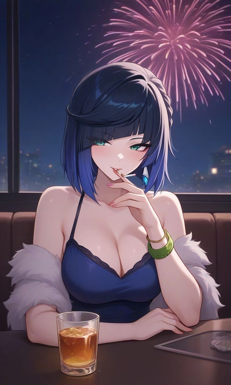 Hình quyến rũ gái anime to tròn với ánh mắt nổi bật