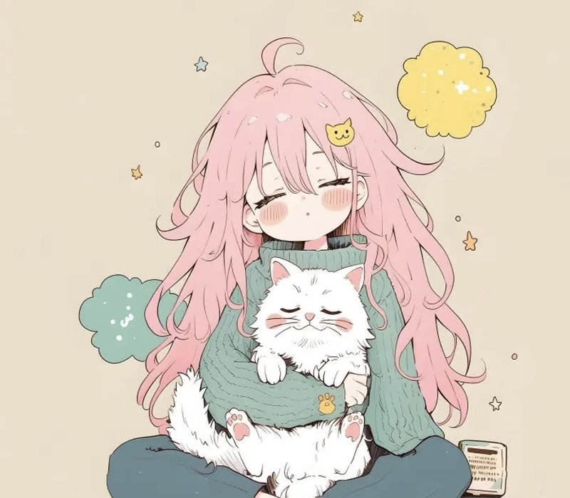 Khoảnh khắc đáng yêu của anime nữ cute tự nhiên