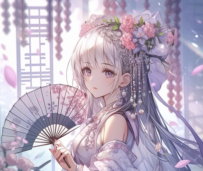 Phong thái avatar anime nữ nhẹ nhàng cuốn hút