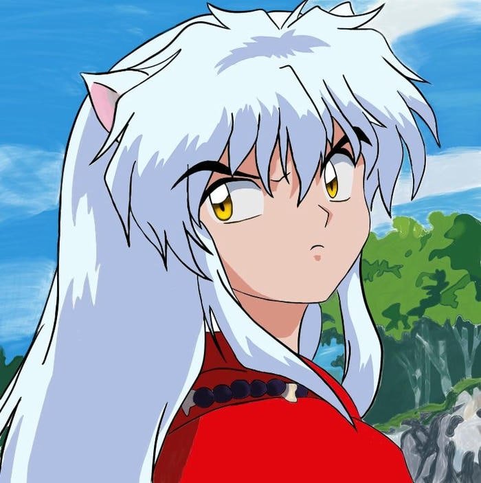 hình inuyasha tóc bạc