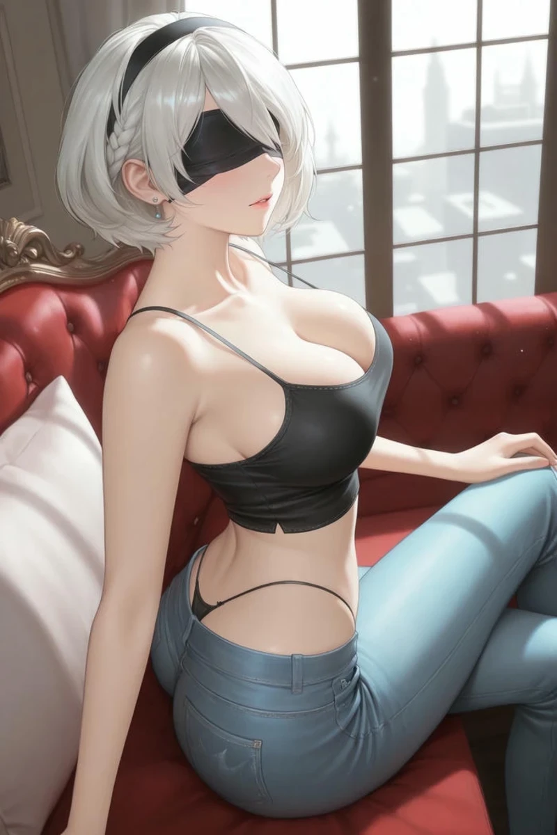 Ảnh 2B hentai bikini đen cực mlem
