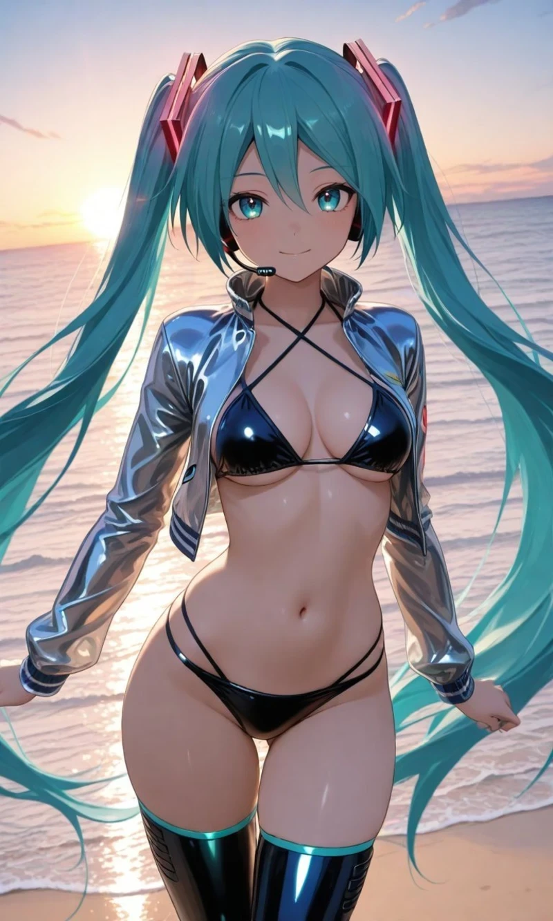 Ảnh Hatsune Miku hentai khoe dáng cực ngon