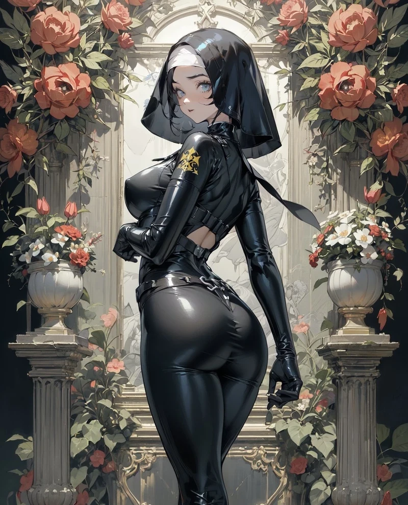 Ảnh Nun hentai anime mang vẻ đẹp sexy cổ điển