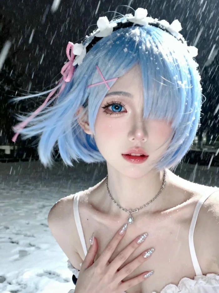 Ảnh Rem Cosplay dịu dàng với đường nét thanh tú