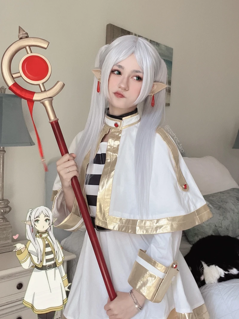 Ảnh cosplay Frieren mềm mại thuần khiết
