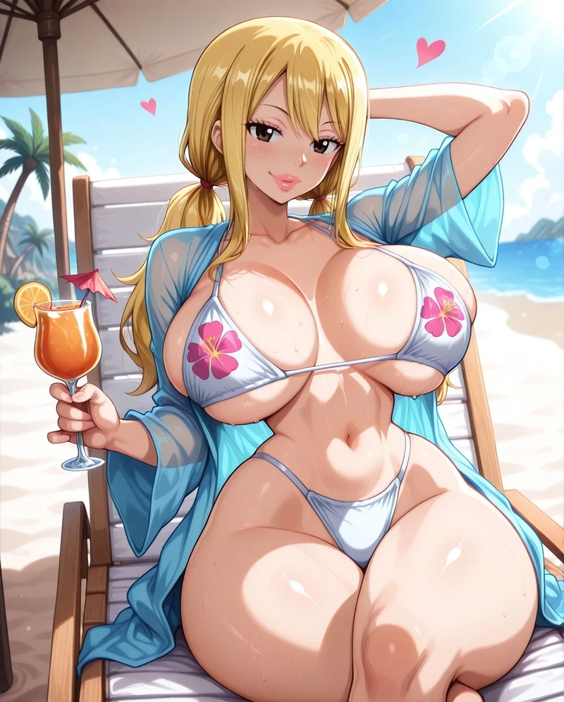 Anime Lucy Fairy Tail đít căng quyến rũ