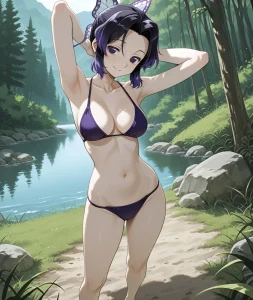 Anime Shinobu hentai lột đồ quyến rũ