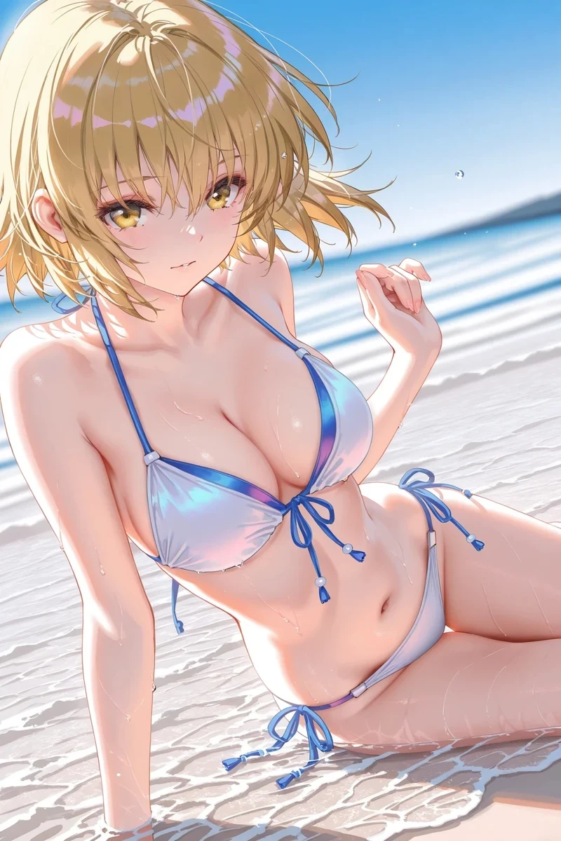 Anime vú tròn đầy bikini gợi cảm không che