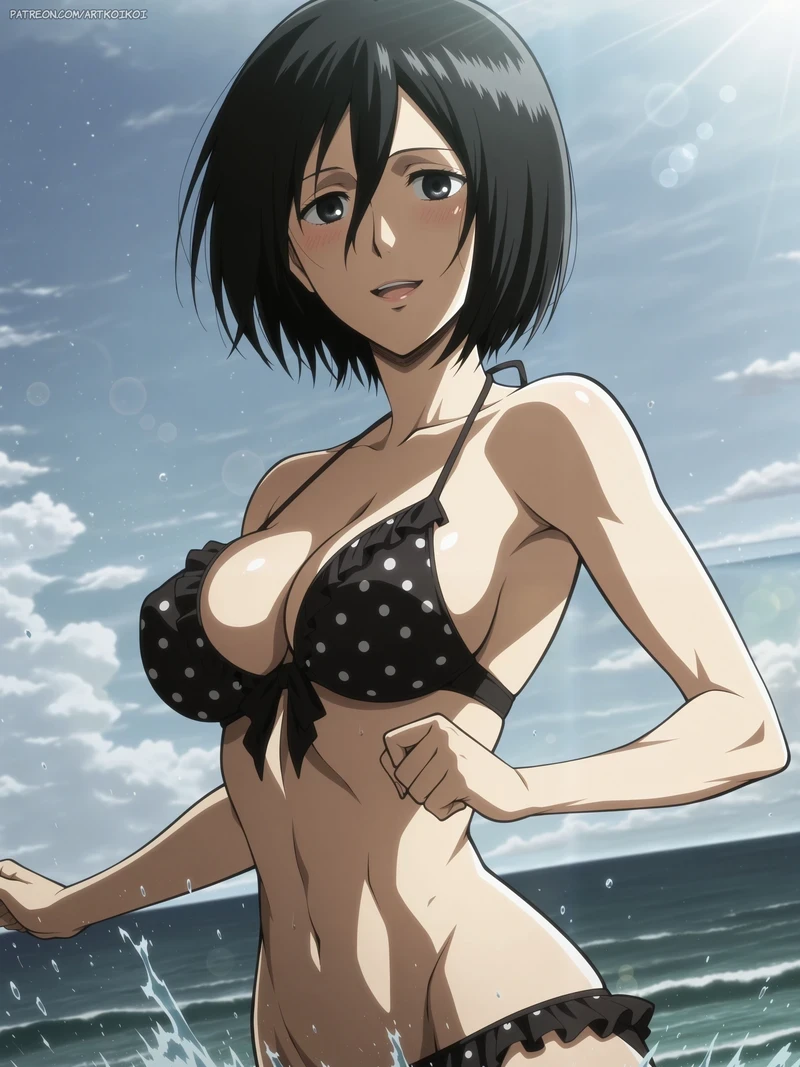Hentai Mikasa anime diện bikini hút hồn