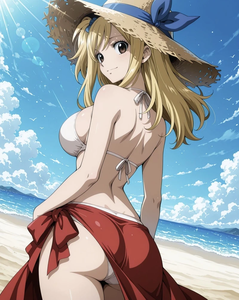 Hình Lucy Heartfilia hentai R34 mặc bikini