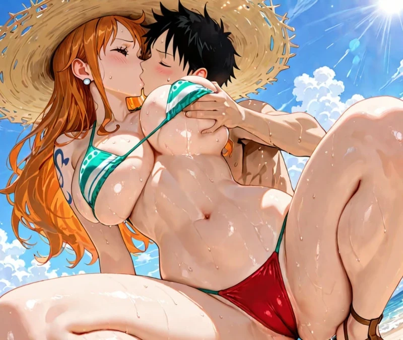 Hình Luffy hentai vòng 1 săn chắc