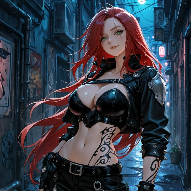 Hình ảnh Katarina lột đồ lộ vòng ba tròn đầy