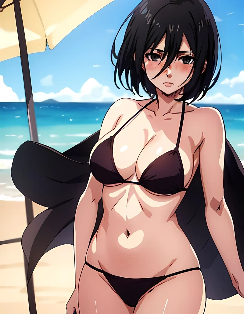 Hình ảnh Mikasa Ackerman hentai bikini sexy