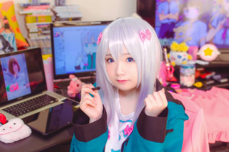 Hình cosplay Sagiri Izumi xinh xắn ngọt ngào