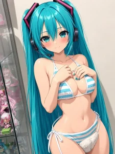 Hình hentai Miku bikini nóng bỏng