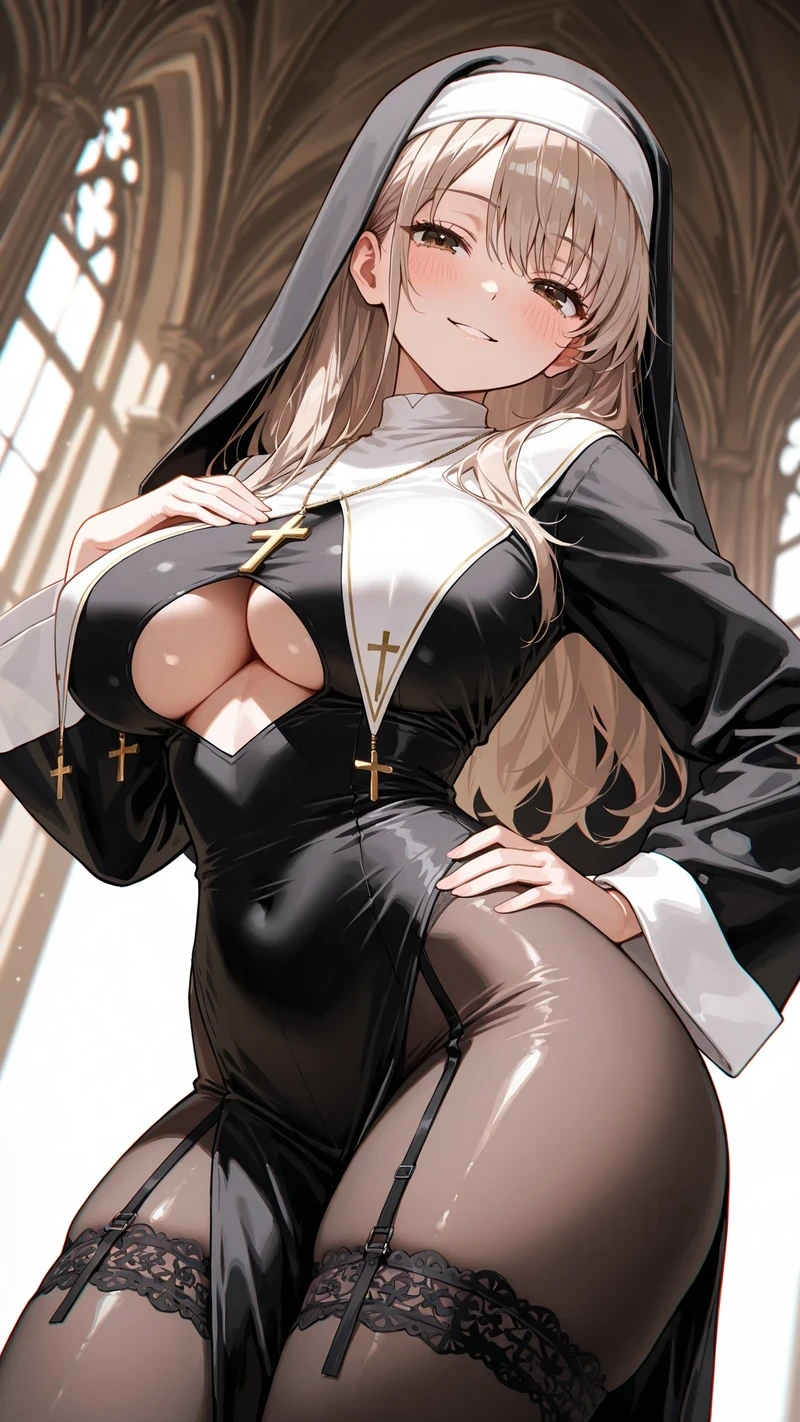 Hình hentai Nun anime bikini dáng ngon cực đã