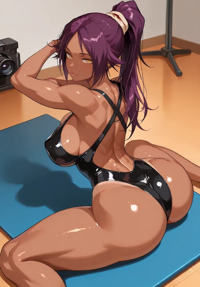 Hình hentai Yoruichi nude không che toàn thân quyến rũ