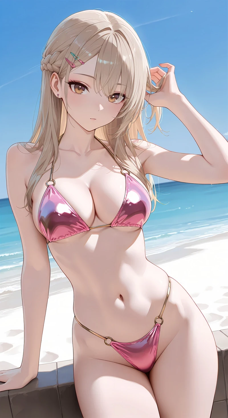 Hình hentai lột đồ lộ hàng vòng ba cuốn hút
