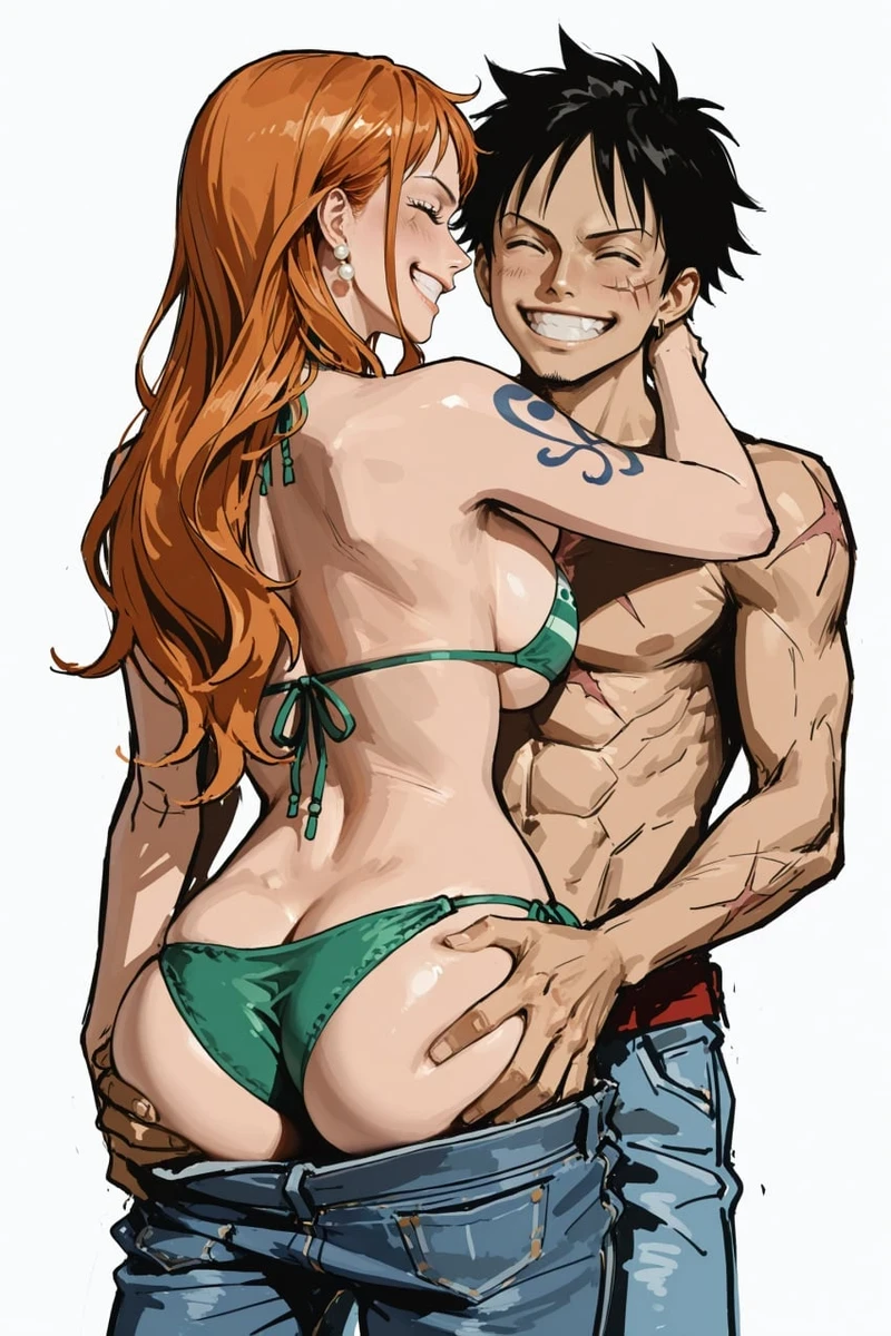 Luffy khoe mông đít quyến rũ