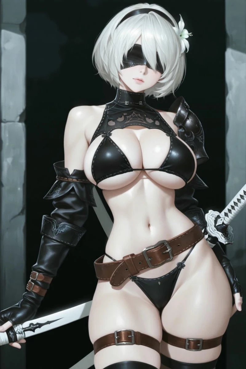 Manga 2B ngực căng cực gợi cảm cuốn hút
