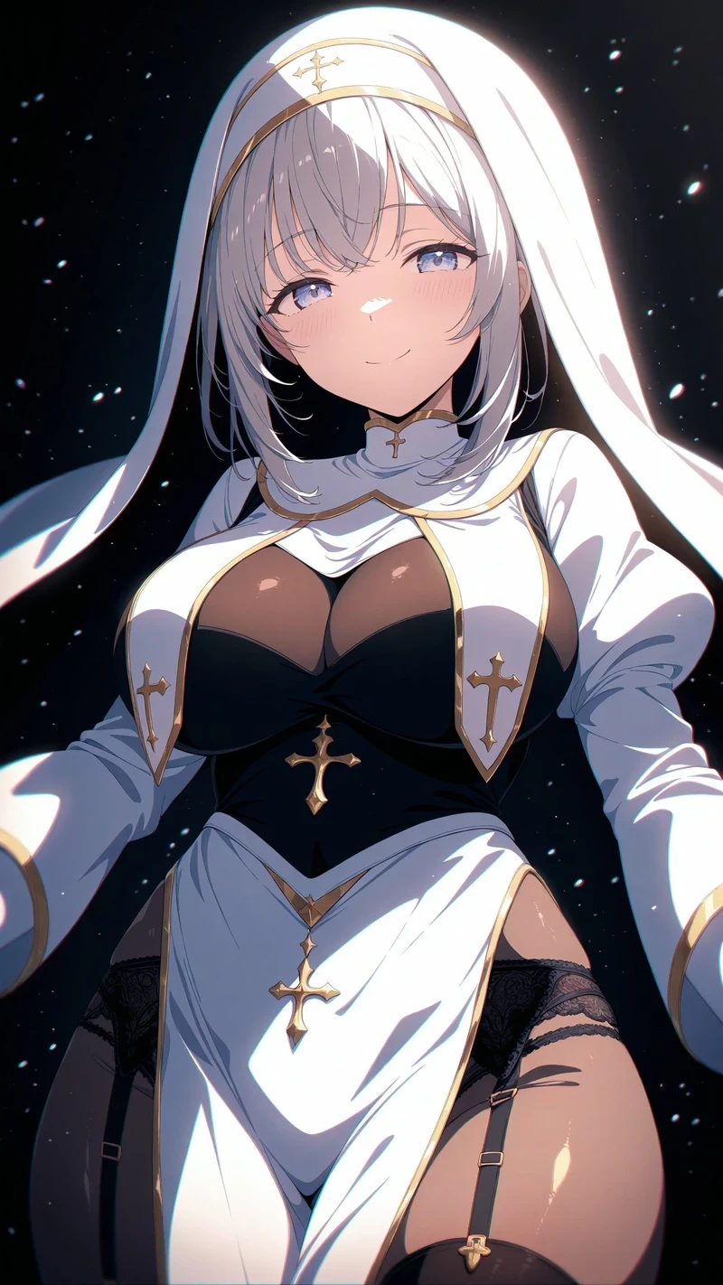 Nun hentai anime xinh đẹp trong trang phục tu nữ