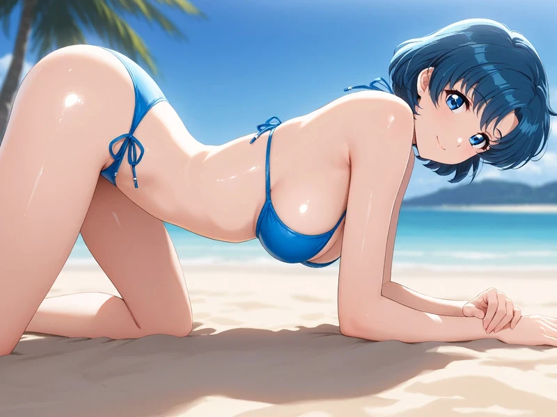 Vòng 1 khủng anime bikini ướt át sexy cuốn hút