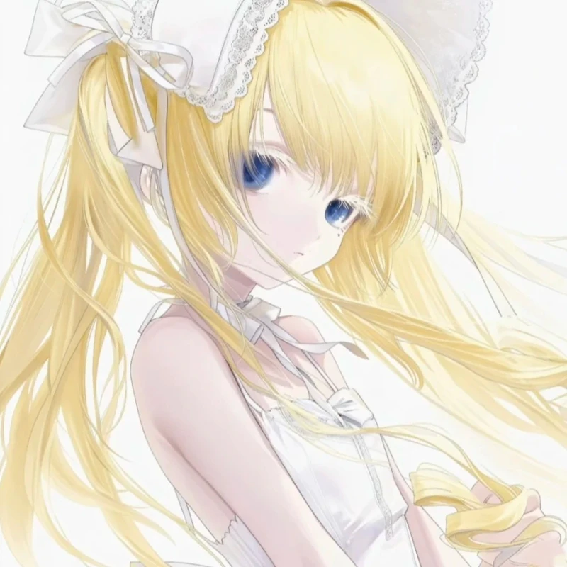 ảnh anime nữ tóc vàng xinh xắn