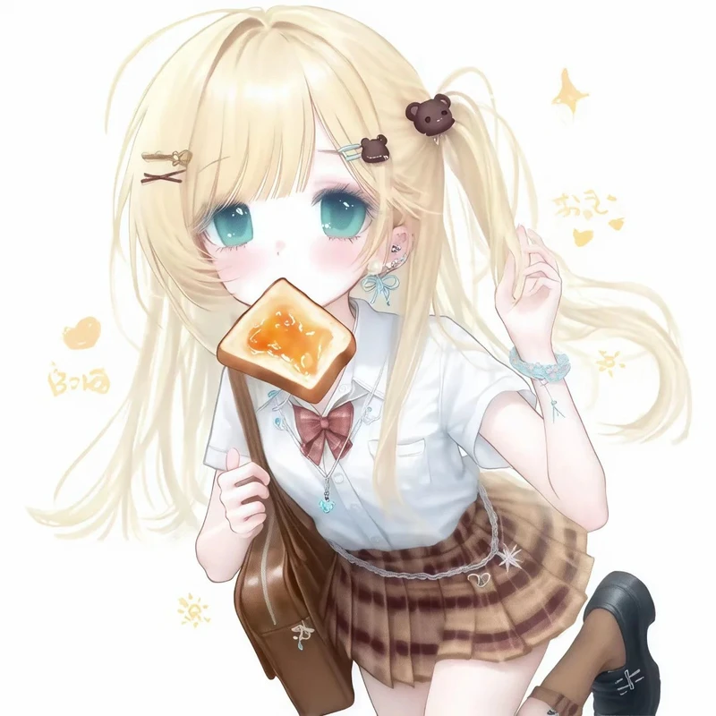 ảnh anime tóc vàng nữ phong cách cá tính