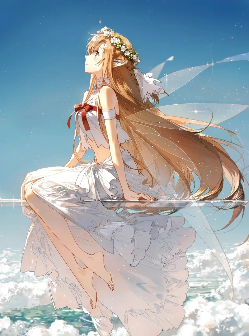 anime tóc vàng cute với biểu cảm đáng yêu