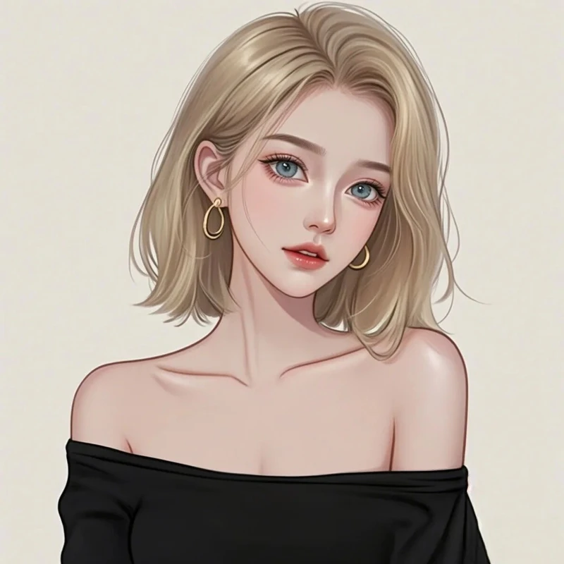 anime tóc vàng nữ cute với phong cách riêng