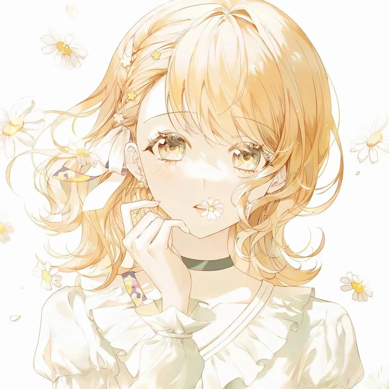 anime tóc vàng nữ xinh đẹp và dễ thương