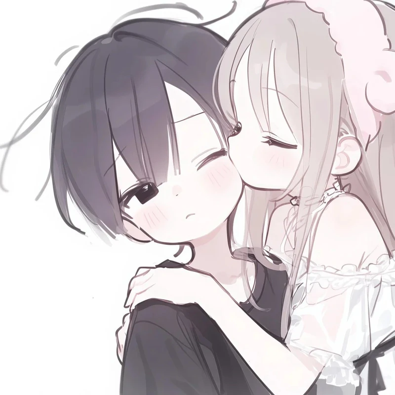 avatar đôi anime cặp đôi cute và đáng yêu