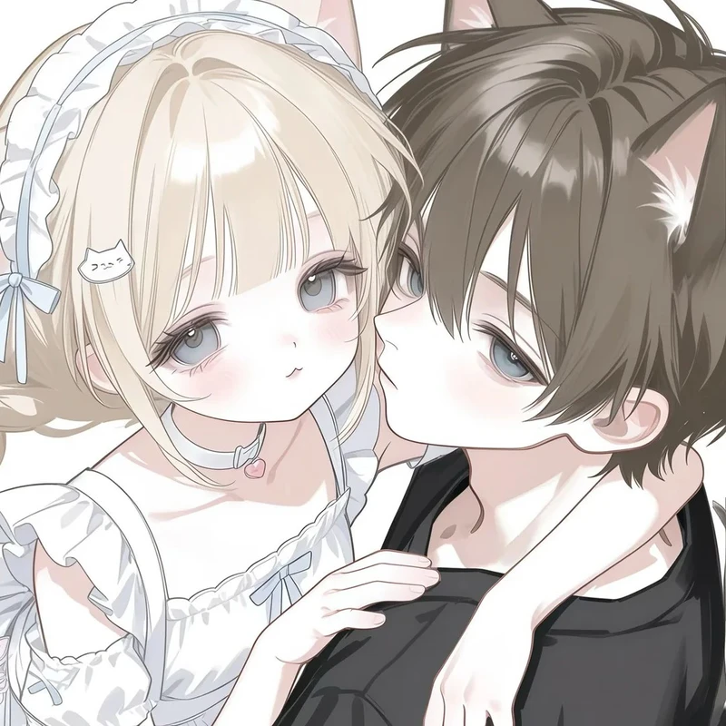 avatar đôi anime couple cute dễ thương